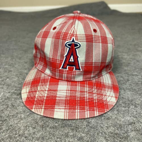 Los Angeles Angels Hat Cap Strap Back MLB Baseball 50th Anniversary Mens Plaid