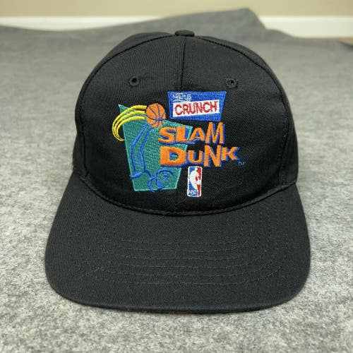 Vintage NBA Hat Cap Snap Back Black Basketball Slam Dunk Mens Crunch Twins 90s
