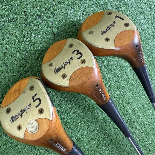 Macgregor Jack Nicklaus Champion Wood Set 1 3 5 Stiff Flex Steel