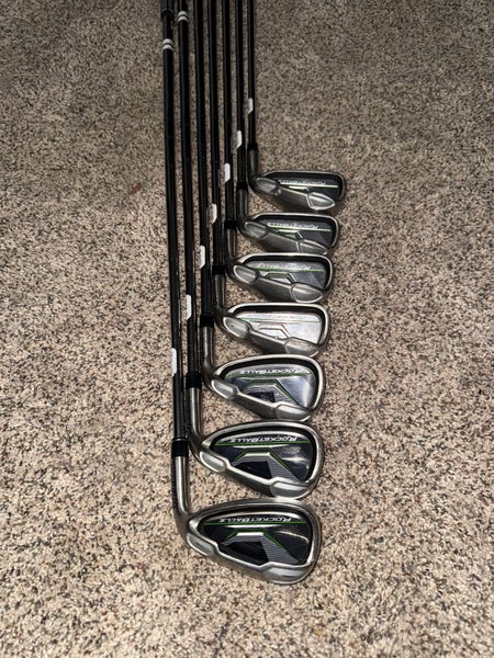 TaylorMade RocketBallz Right Handed Iron Set Stiff Flex  Steel Shaft (Used)