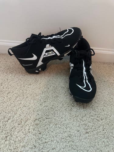 Men's Size M 5.0 (W 6.0) Nike Mid Top Alpha Menace 3 Shark Molded Cleats (Used)