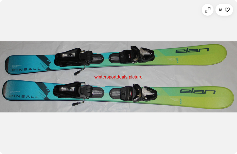 NEW 100cm kids Skis Elan 2025/26 pinball kid skis + size adjustable bindings set