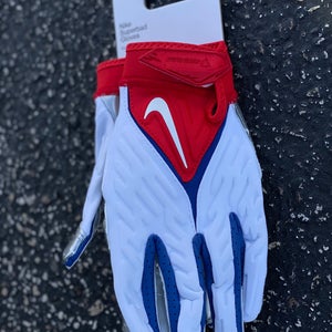 Nike Superbad 6.0 Football Receiver Gloves men’s size XL Red White Blue *NWT*