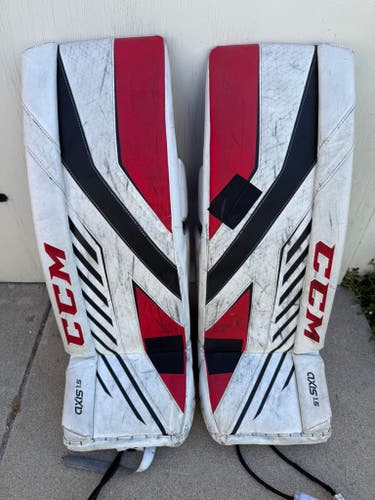 28 +1 CCM Axis 1.5 Goalie Leg Pads (Used)