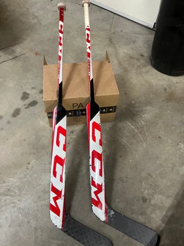 Senior CCM EFLEX 5 Pro Regular Goalie Stick 26" Paddle (Used)