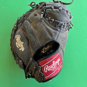 Brown Rawlings Premium Series RH Catcher's Baseball Glove 32.5"