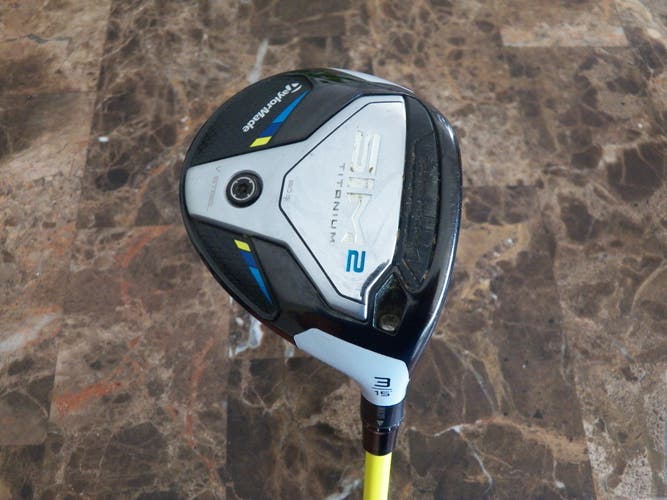 RIGHT HAND TAYLORMADE SIM2 TI 3-WOOD 15* GRAPHITE PROFORCE V2 F4 STIFF