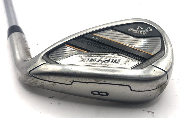 CALLAWAY MAVRIK MAX 8 IRON KBS Max 80 Regular Steel Shaft *Good*