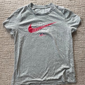 USA Hockey Gray Large Women's Nike Shirt (New)