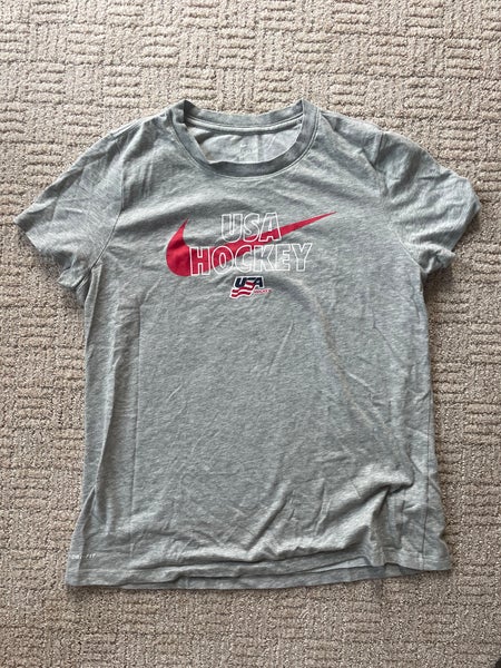 USA Hockey Gray Large Women's Nike Shirt (New)