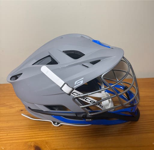 Cascade S Lacrosse Helmet Gray / Royal Blue One Size Fits Most Orig $289