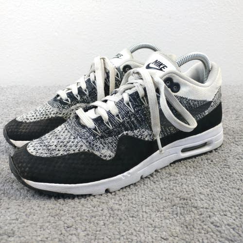 Nike Air Max 1 Ultra Flyknit Womens Size 8 Shoes Black White Oreo Sneakers