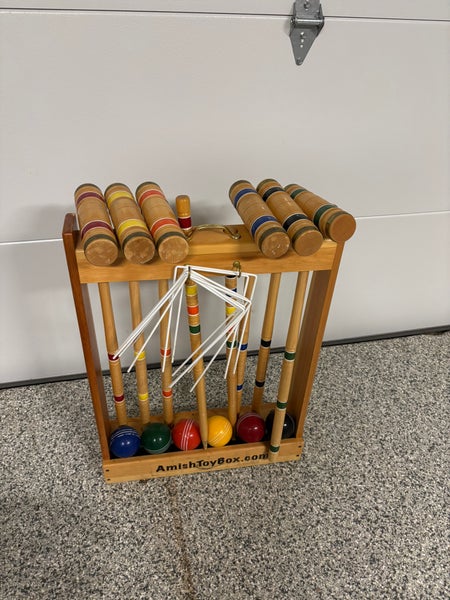 Amish Crafted Wooden Croquet Game