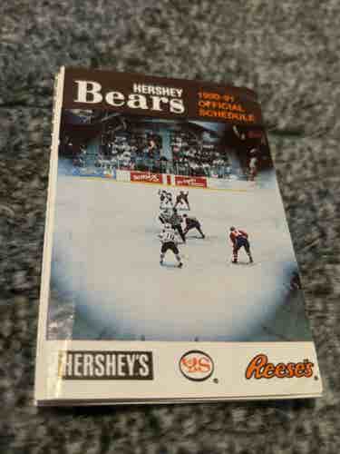 Vintage Hershey Bears AHL 1990-1991 Pocket Schedule