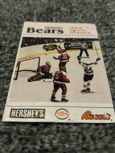 Vintage Hershey Bears AHL 1989-1990 Pocket Schedule