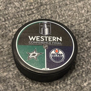Dallas Stars vs Edmonton Oilers 2024 Western Finals Hockey Puck