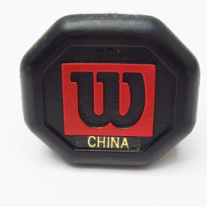 WILSON BLACK/RED OLD STYLE TENNIS RACQUET BUTTCAP. SIZE #2 (4 1/4) + STAPLES