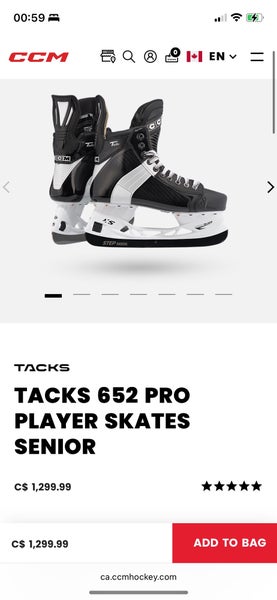 2025 CCM Tacks 652 Pro Hockey Skates Regular Width 9.5 (Used)
