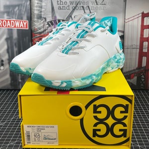 G/FORE G4 MG4+ Camo Camouflage Golf Shoe Sneaker US 10.5 Teal Blue White NEW