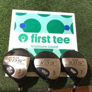 Acer XDS2 Woods Set (3W, 5W, 7W) Regular UST 55 Gold Graphite Shafts