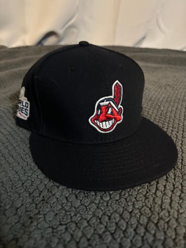Cleveland Indians 2016 World Series Road Chief Wahoo Hat Size 7 1/2