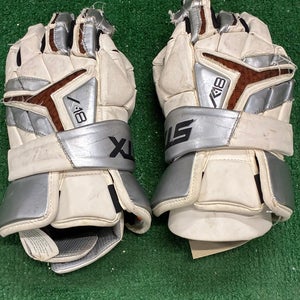 White STX K18 Lacrosse Gloves 13" (Used)