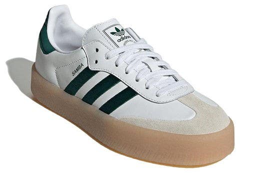 Adidas Sambae ID0440 Sneakers Women's US 10 White Leather Lifestyle Shoes DDK267