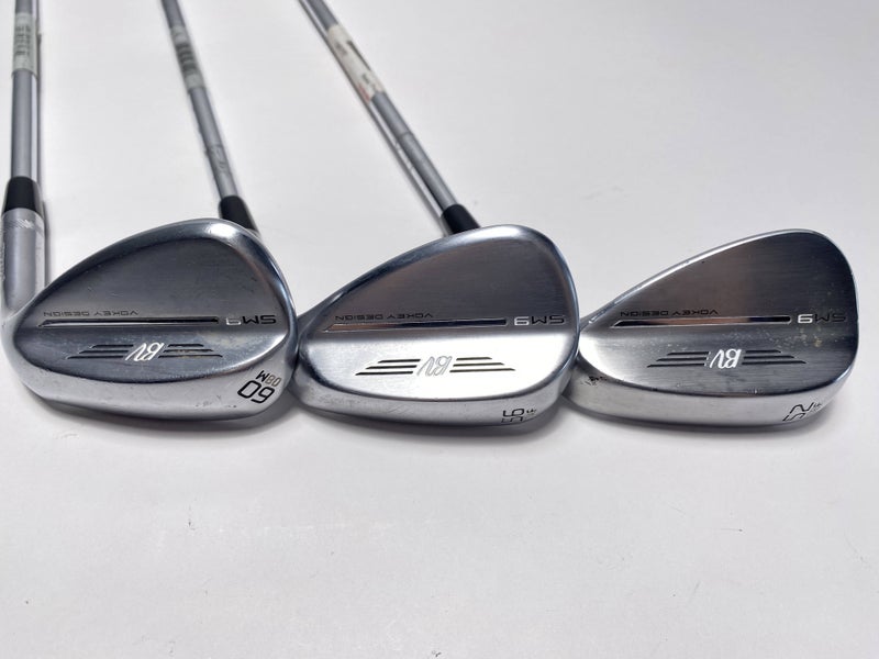 Titleist Vokey SM9 Tour Chrome Wedge Set 52* 8 | 56* 14 | 60* 8 Wedge Mens RH