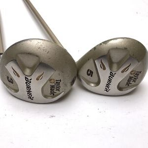 Taylormade 1998 Burner 3 & 5 Fairway Wood Set 15* 18* Bubble 60g Ladies RH
