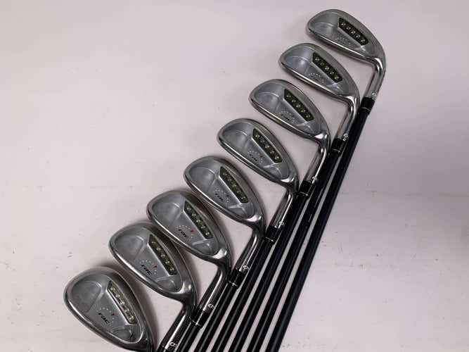 TaylorMade Rac OS Iron Set 4-PW+SW Stiff Graphite Mens RH