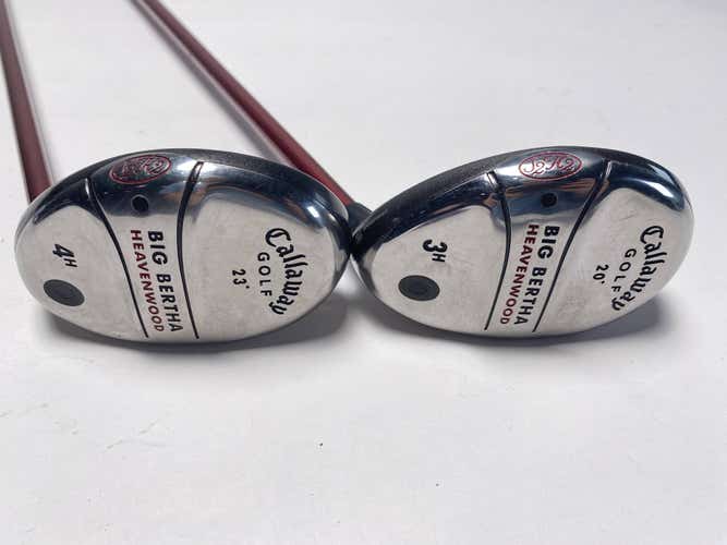 Callaway Big Bertha Heavenwood 3 & 4 Hybrid Set 20* 23* RCH 75w 75g Firm Mens RH
