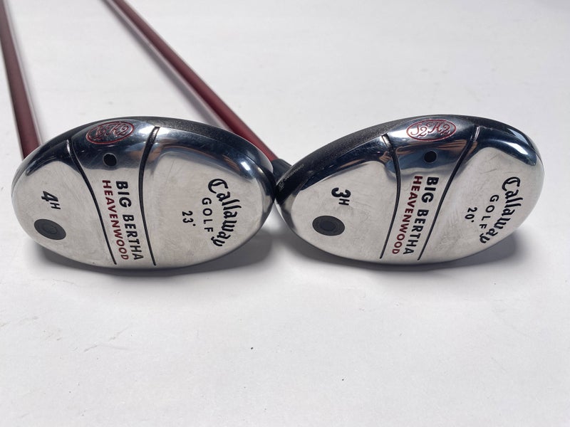 Callaway Big Bertha Heavenwood 3 & 4 Hybrid Set 20* 23* RCH 75w 75g Firm Mens RH