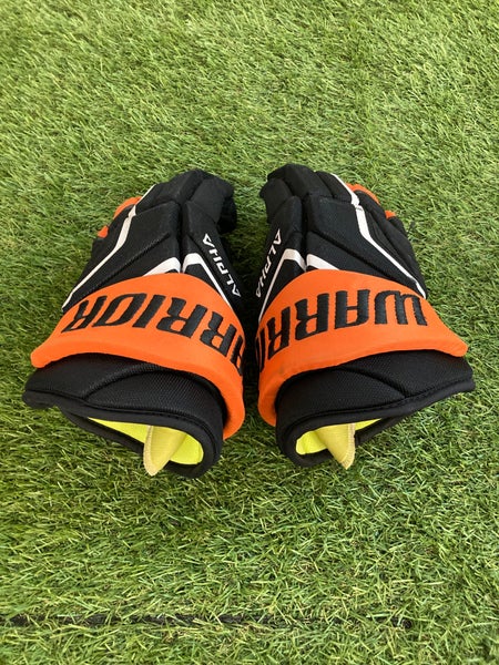 Orange Junior Warrior Alpha LX2 Max Gloves 12" (Used)