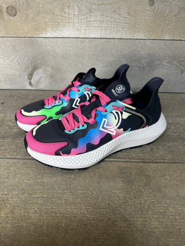 G/Fore MG4X2 Golf Shoes Womens Size 6.5 Navy Blue Pink Camo Spikeless G4LS23EF47