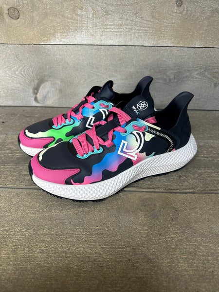 G/Fore MG4X2 Golf Shoes Womens Size 6.5 Navy Blue Pink Camo Spikeless G4LS23EF47