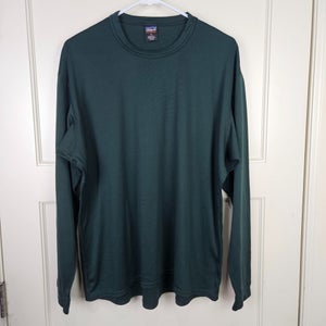 Patagonia Capilene Base Layer Outdoors Hiking Long Sleeve Shirt Men's XL Green