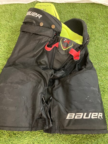 Black Junior Large Bauer VAPOR 2X Hockey Pants (Used)
