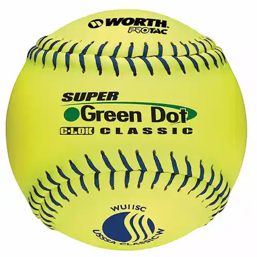 8 Dozen Worth 11" Softball Green Dot