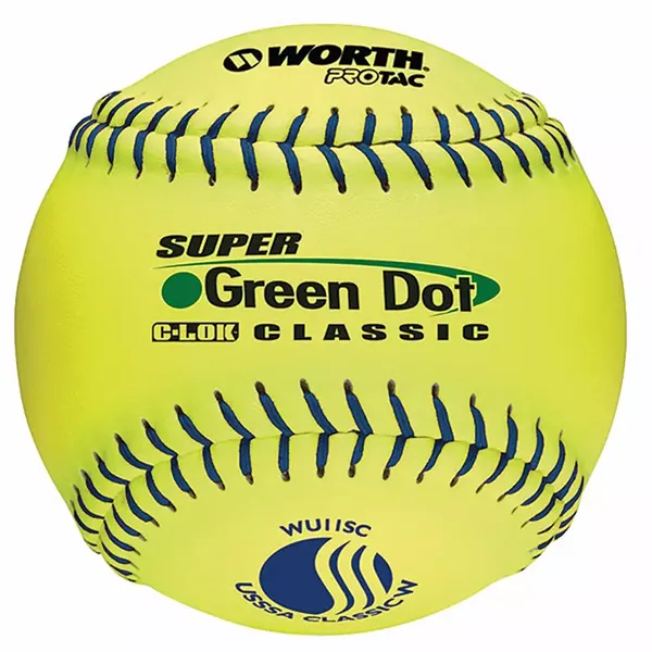 8 Dozen Worth 11" Softball Green Dot