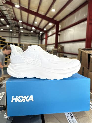 Hoka One One Clifton 10 1162031/WWH Sneaker Women's 9 White Running Shoes FL3847