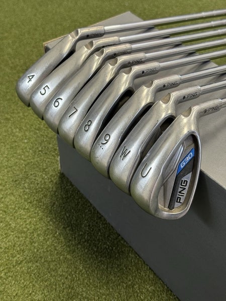Used Ping G30 Black Dot Iron Set 4-PW,UW Steel Stiff Right Handed