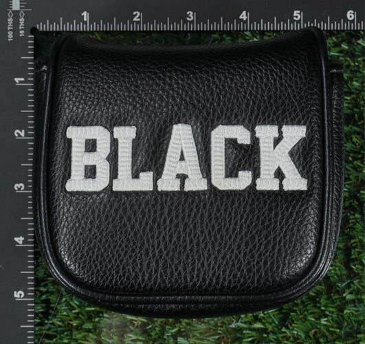PRG GOLF CUSTOM "BLACK" MALLET PUTTER HEADCOVER MAGNETIC CLOSURE BLACK ~ L@@K!!