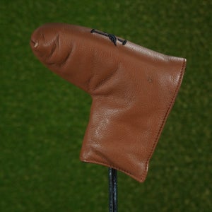 WINSTON COLLECTION H BLADE PUTTER HEADCOVER MAGNETIC CLOSURE BROWN ~ L@@K!!