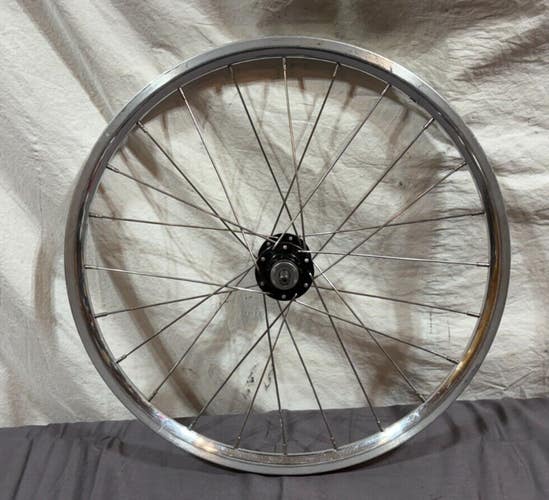Lightweight Silver Aluminum 20" Bolt-On BMX Front Wheel Black Ops Hub EXCELLENT