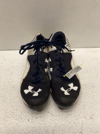 Used Under Armour CLUTCH FIT BB/SB Cleats Navy And White Senior 10.5 11443-S000196224