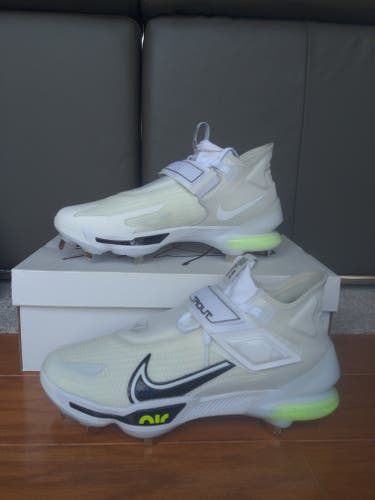 NEW W/ BOX Nike Trout 8 ELITE Force Zoom White Men's Size 9.5