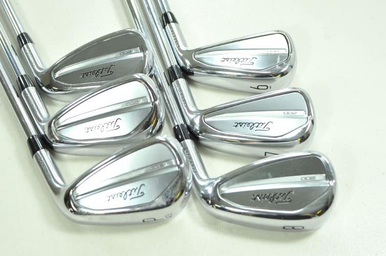 Titleist T200 2023 6-PW,48* Iron Set Stiff Flex RH AMT Black S300 Steel # 200129
