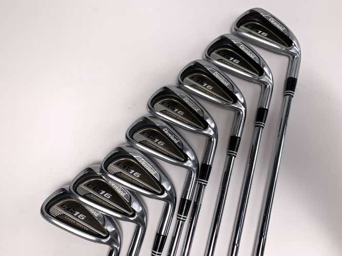 Cleveland CG16 Satin Chrome Iron Set 3-PW Traction 85g Stiff Steel Mens RH