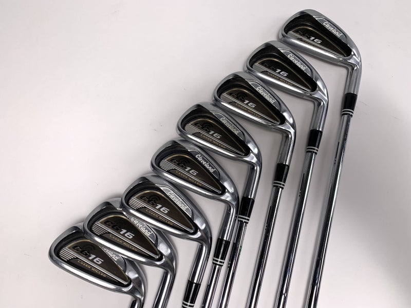 Cleveland CG16 Satin Chrome Iron Set 3-PW Traction 85g Stiff Steel Mens RH