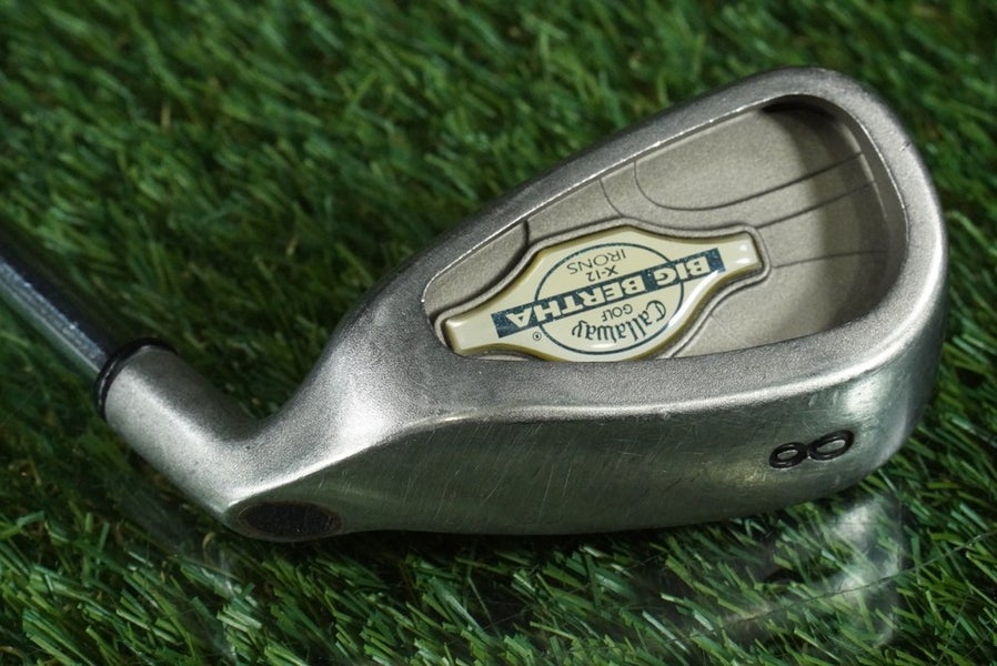 CALLAWAY GOLF BIG BERTHA X-12 IRONS 8 IRON S300U DYNAMIC GOLD STIFF RH